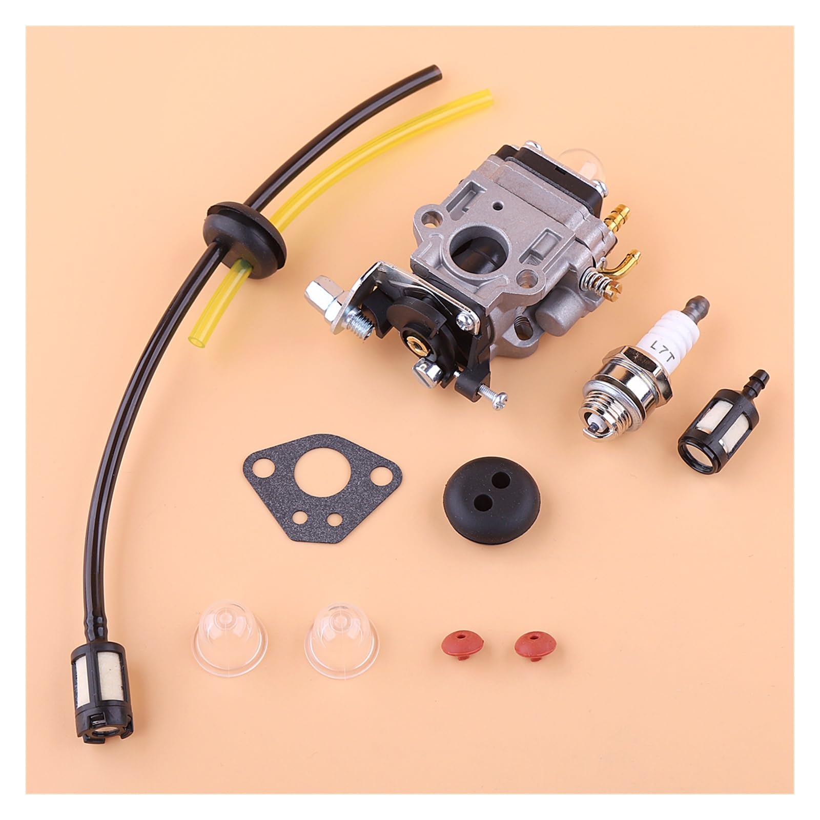 Carburatore Kit for 52cc 49cc 43cc Benzina Decespugliatore Con Guarnizione Tubo Candela Filtro Benzina Accessori Parti