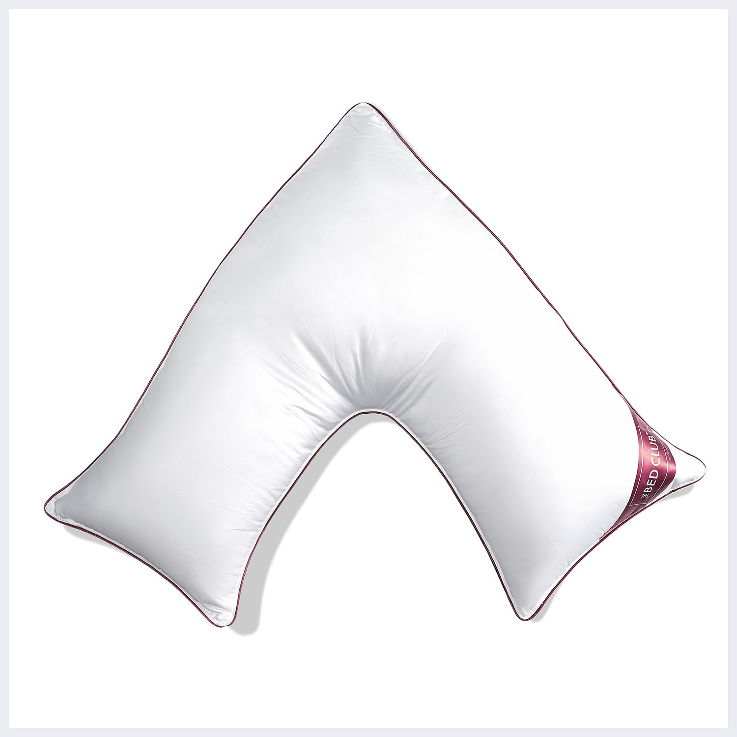GC GAVENO CAVAILIA V Shape Pillow - Soft & Supportive Orthopaedic Pillows with Microfiber Filling - 36cm Deep Comfort Cushion for Back & Neck Support at Home and Hotel Pillow - (75 x 40 cm), White