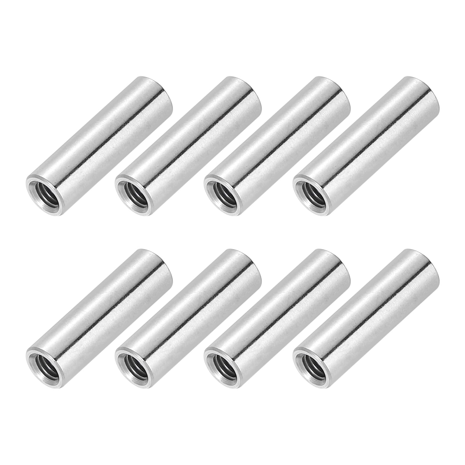 PATIKIL M4x0.7mm Pitch 304 Stainless Steel Round Coupling Nuts