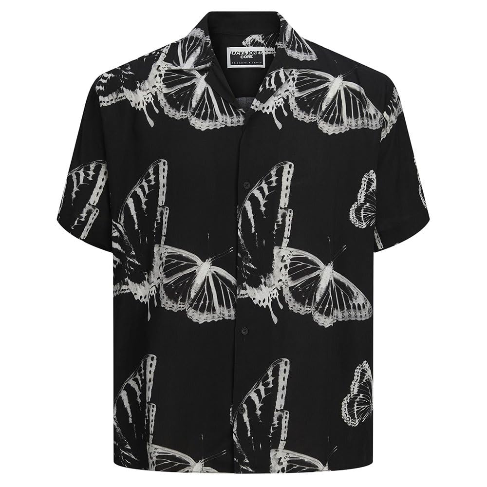 Jack & Jones Jcojeff AOP Resort Shirt SS Relax Camisa de Manga Corta para Hombre