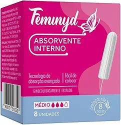Absorvente Feminyd Interno Médio 8 Unidades
