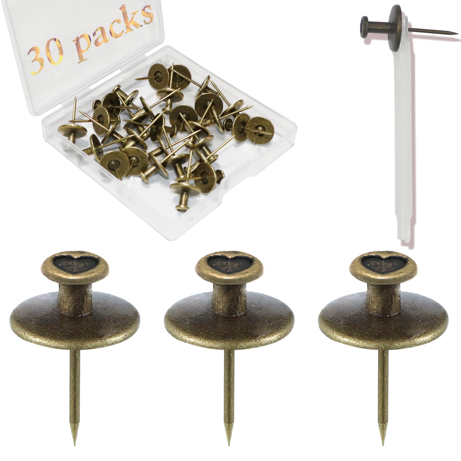 Hotop Push Pins Picture Hangers Double Headed Thumb Tacks Wall Hooks For Wall Hangings Picture