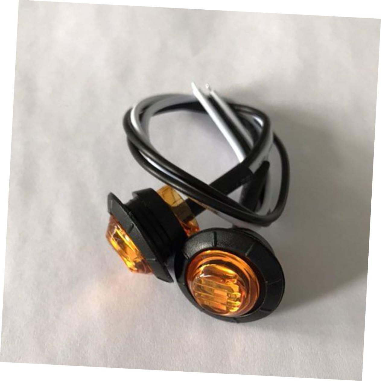 PartyKindom 20pezzi Luci Laterali LED Rotonde Luci di Posizione Laterali Indicatori di Direzione per Camion Rimorchio Giallo Alta Luminosità Basso Consumo Energetico Facile Installazione