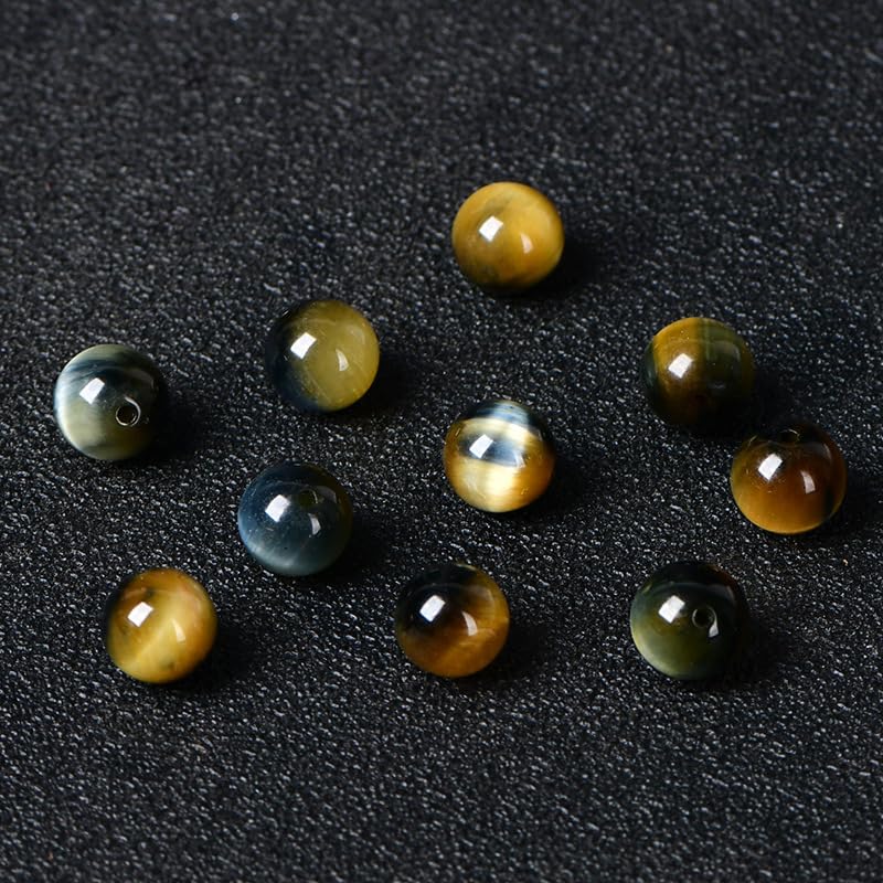 10 szt. 4-14 mm tygrysie oko kamienne koraliki, naturalny kamień tygrysie oko, okrągłe luźne koraliki, do produkcji biżuterii, naszyjnik, DIY, kryształowe koraliki