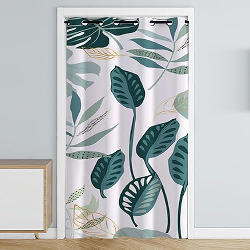 Miniatura 8 de Mightree Cortina opaca para puerta insonorizada, cortinas de puerta con aislamiento térmico, cortinas de puerta corrediza de armario, cortina