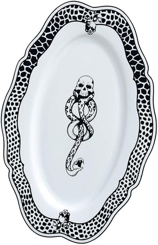 Harry Potter Voldemort Death Eater Dark Mark - Plato para servir de porcelana de 14 pulgadas