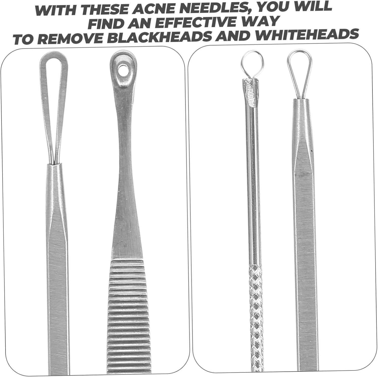 Professional Blackhead Tool Set with Portable Needle, Stainless Steel image 5