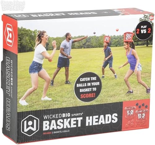 Miniatura 2 de Wicked Big Sports - Cabezas inflables de canasta divertida, juego de baloncesto o lanzamiento para jugar al aire libre o en interiores, rojo (1913)