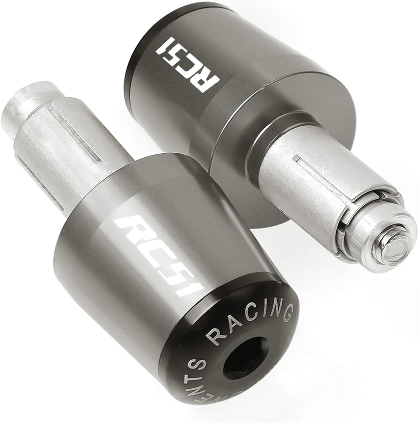 Compatible With Hon Da RC51 RVT1000 SP-1/SP-2 2000-2006 Motorcycle Handlebar Grips Bar Ends Handle Bar Cap Slider(Orange)