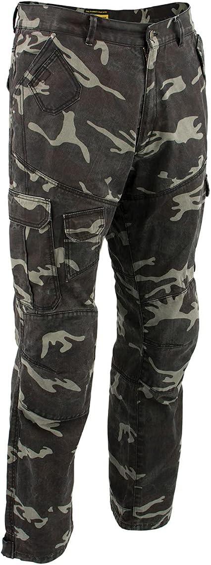 Milwaukee Leather MPM5592 Men's Camo CE Armored Motorcycle Denim Jeans Pants Reinforced w/Aramid Fibers - 30