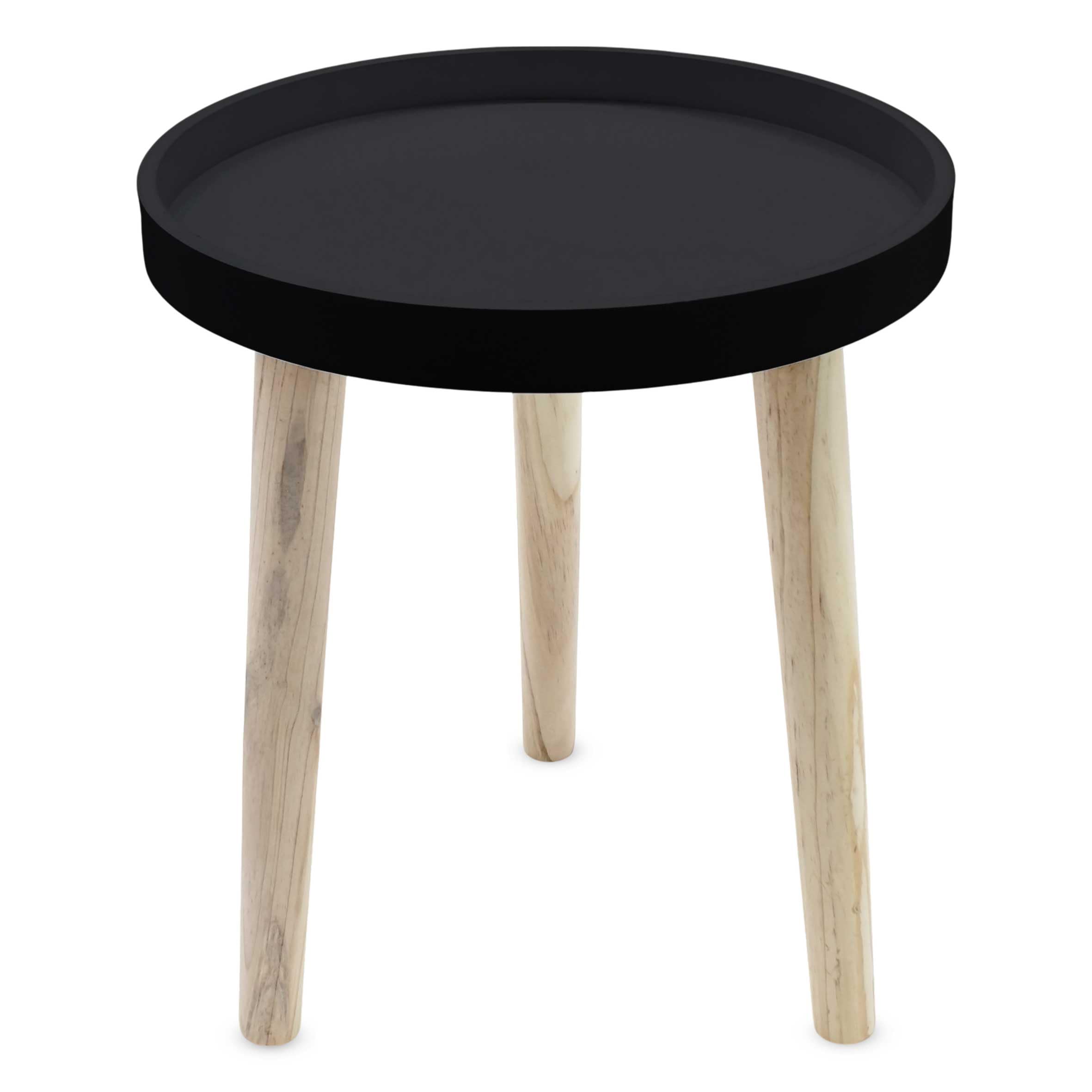 Spetebo Deko Holz Tisch 36x30 cm - schwarz