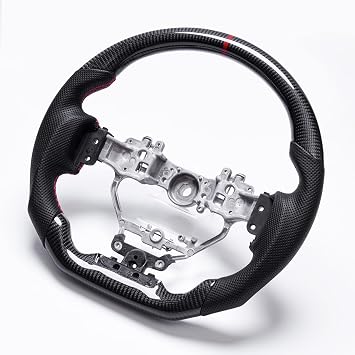 REVOLVE Steering Wheel, Real Carbon Fiber W/heated D-Type Racing Design Flat Bottom Replacement Steering Wheel Nappa Perforated Leather for Lexus IS GS CT NX RC LX570 F Sport 2013-2019
