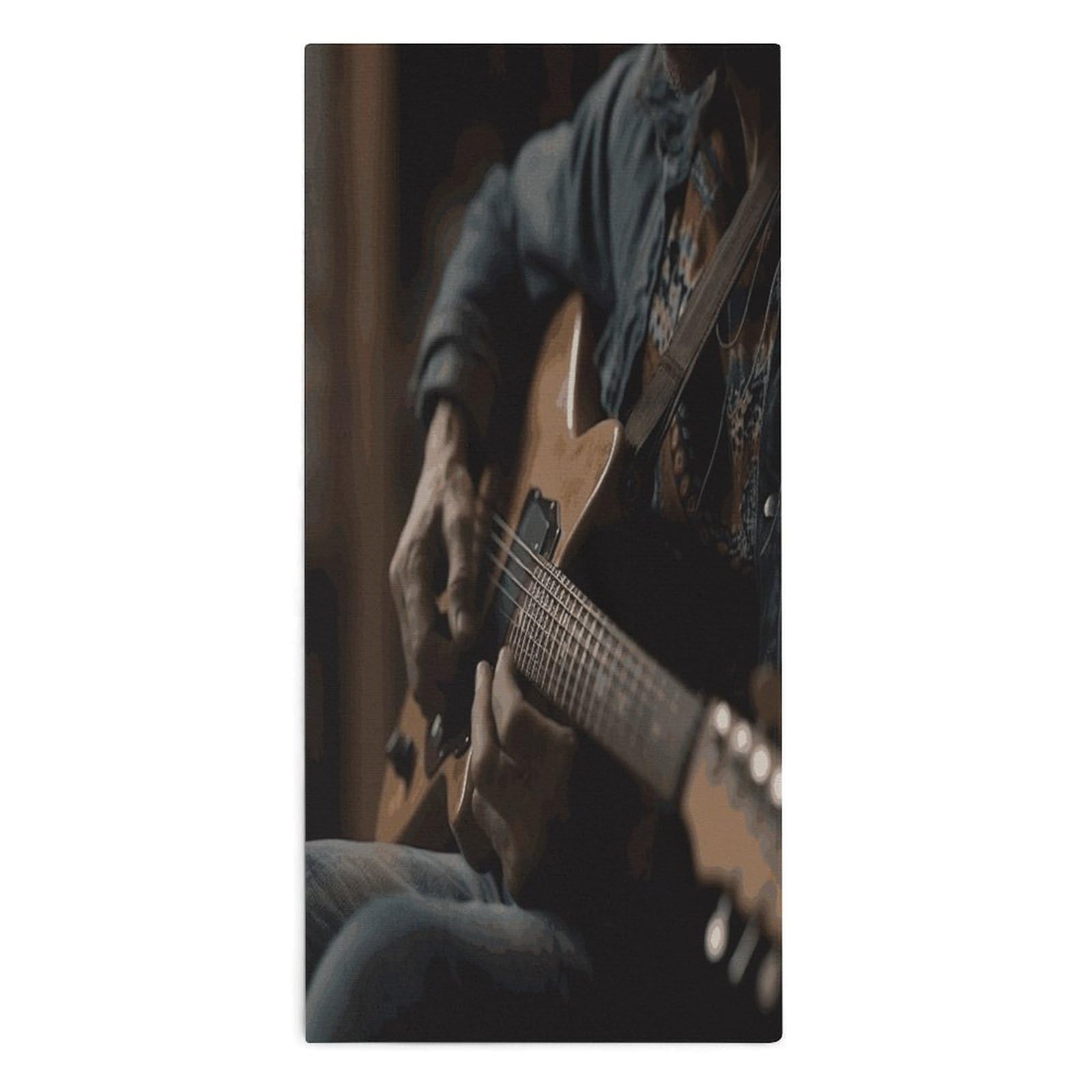 Btcowzrv Style Guitar Player Bath Towel Beach Towels Shower Towel