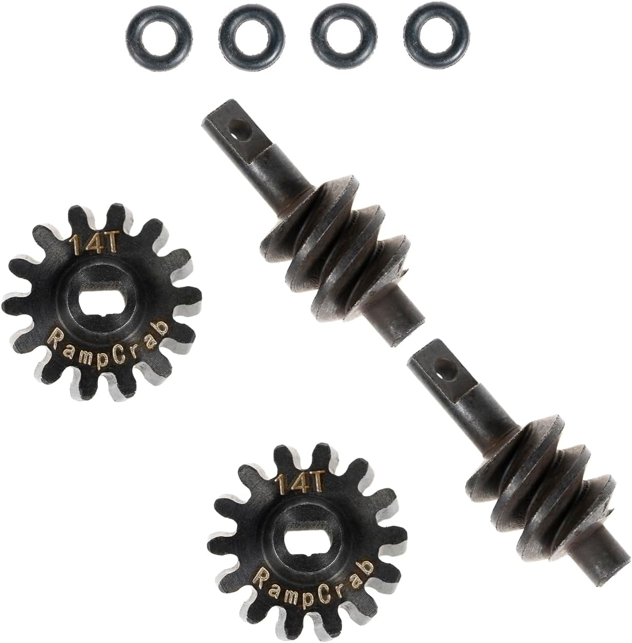 Overdrive Differential Gear Set 14T, 2 Sets, Hardened Steel, 1/24, Upgrade Parts for Axial SCX24 Bronco Deadbolt JLU B-17 Gladiator C10, 1/24 RC Crawler Car