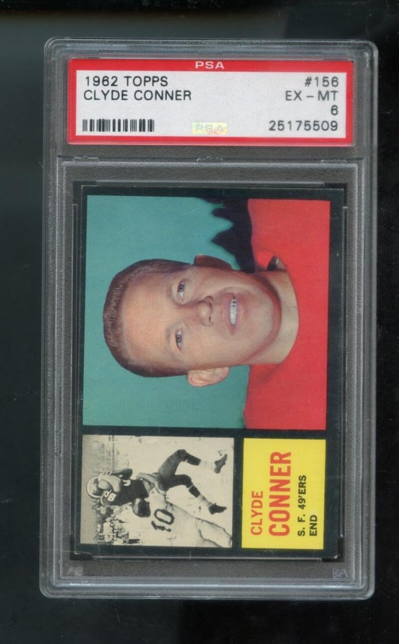 1962 Topps #156 Clyde Conner PSA 6 Graded Football Card San Francisco 49ers