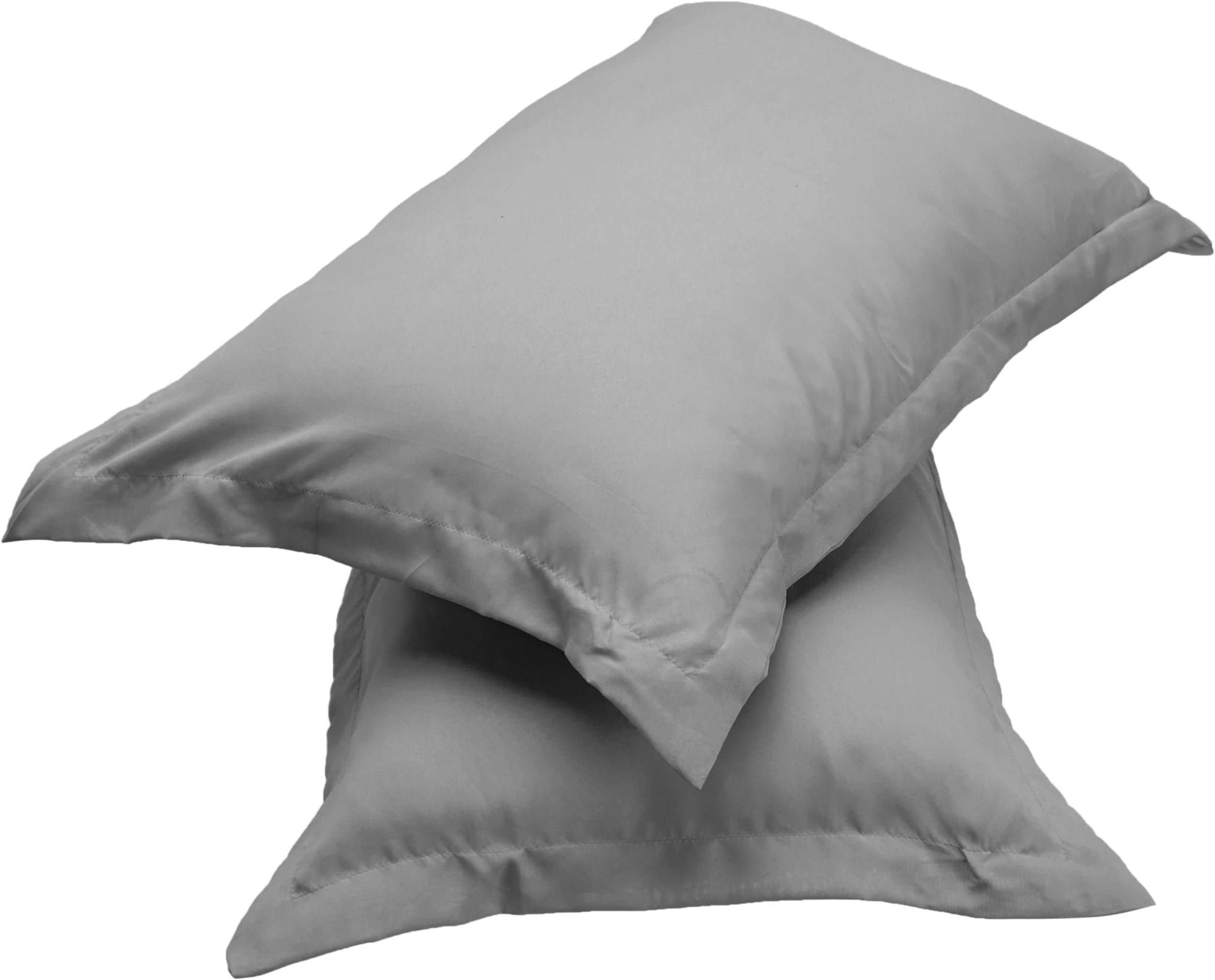 Amazon Brand - Solimo Microfiber Solid Pillow Cover (Grey)