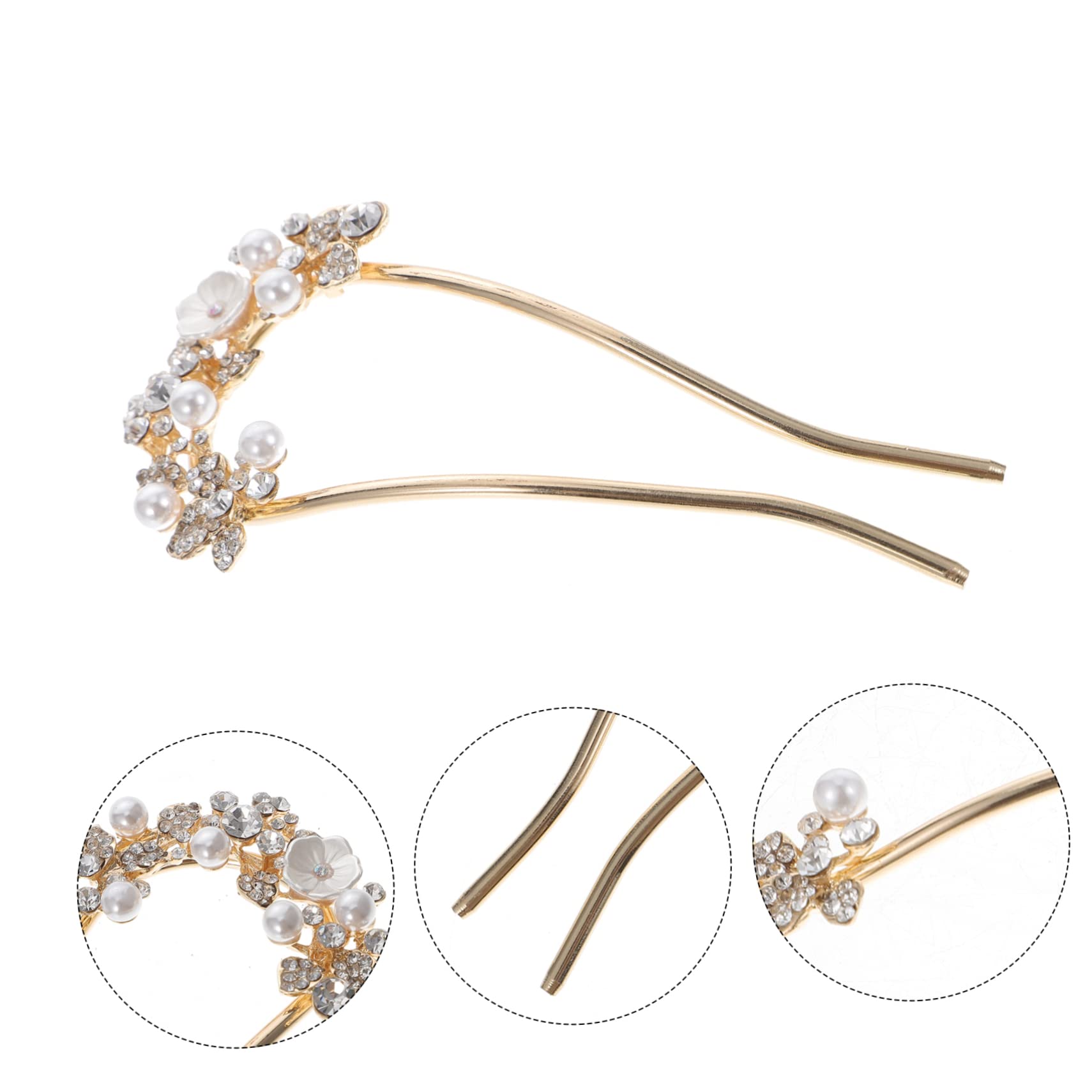 minkissy 3pezzi Fermaglio Elegante Per Con Perle e Strass Accessorio Moda Per Donne e Ragazze Design Raffinato Per Acconciature Formali e Informali