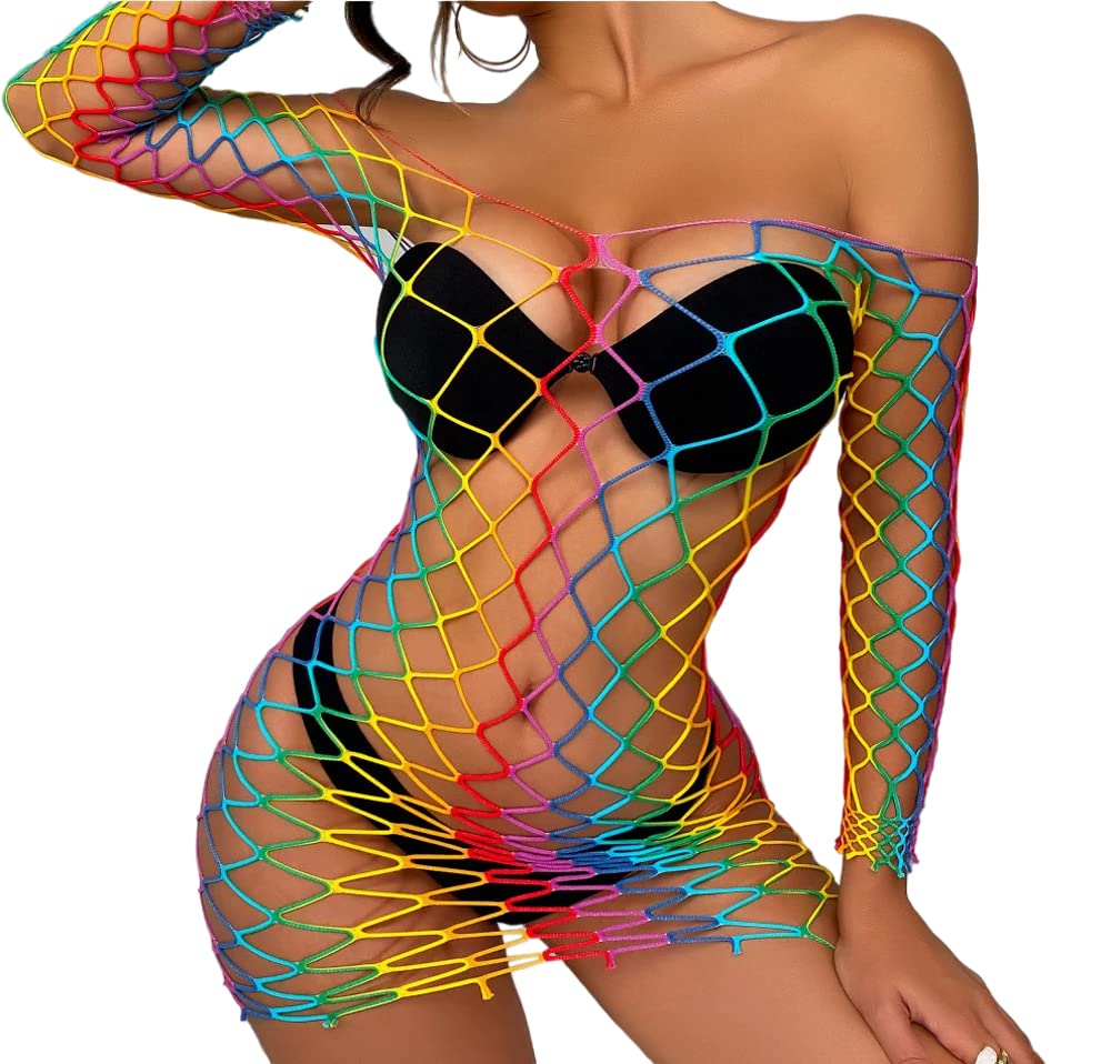 SINROYEE Ensemble de lingerie sexy en résille pour femme