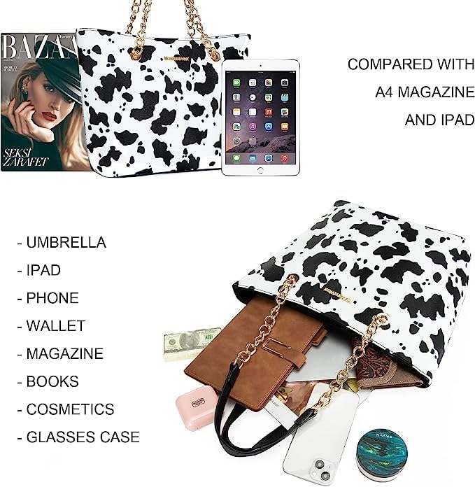 Montana West Tote Bag for Women Chain Top-handle Handbags - Image 5