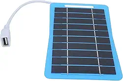 Fabater Carregador de Painel Solar Portátil de Silício Monocristalino 5W 5V para Carregamento Rápido Carregador Solar para Camping e Viagens
