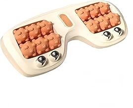 Homava® Portable Double Foot Massage Roller, Three Massage Techniques for Relieve Pain from Plantar Fasciitis, Tight Muscles & Sore Feet and Improved Circulation, Portable Reflexology Tool (Orange)