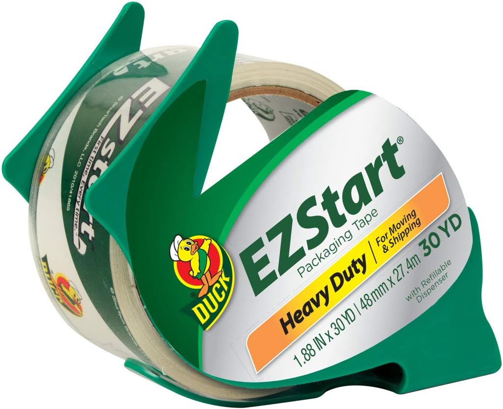 Duck Brand EZ Start Packaging Tape with Reusable Dispenser