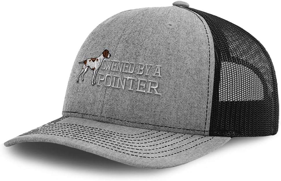 Custom Richardson Mesh Cap Embroidered Owned by an English Pointer Dog Trucker Hats for Men & Women
