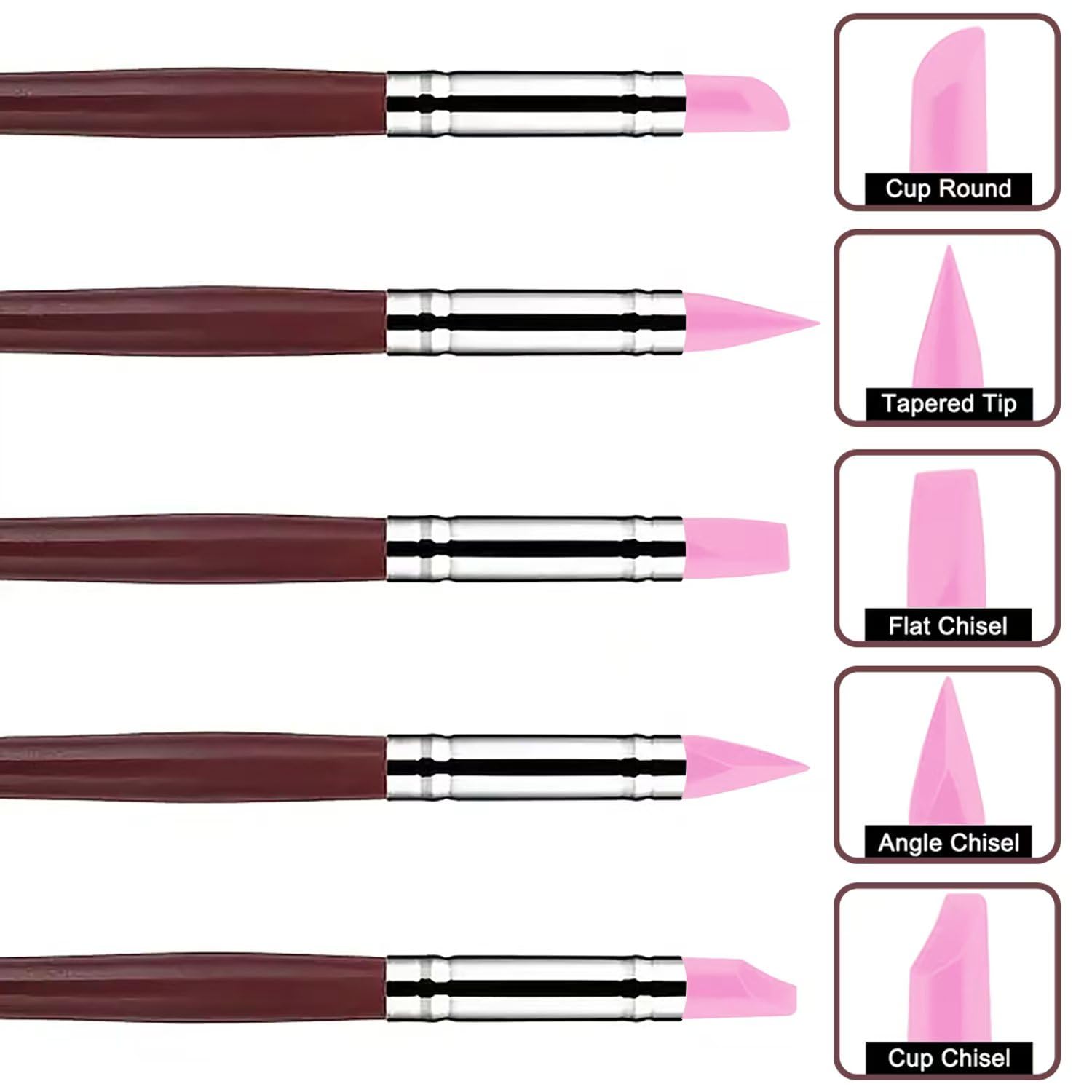 Clay Sculpting Tools Set - 10 Piece Silicone Kit -6