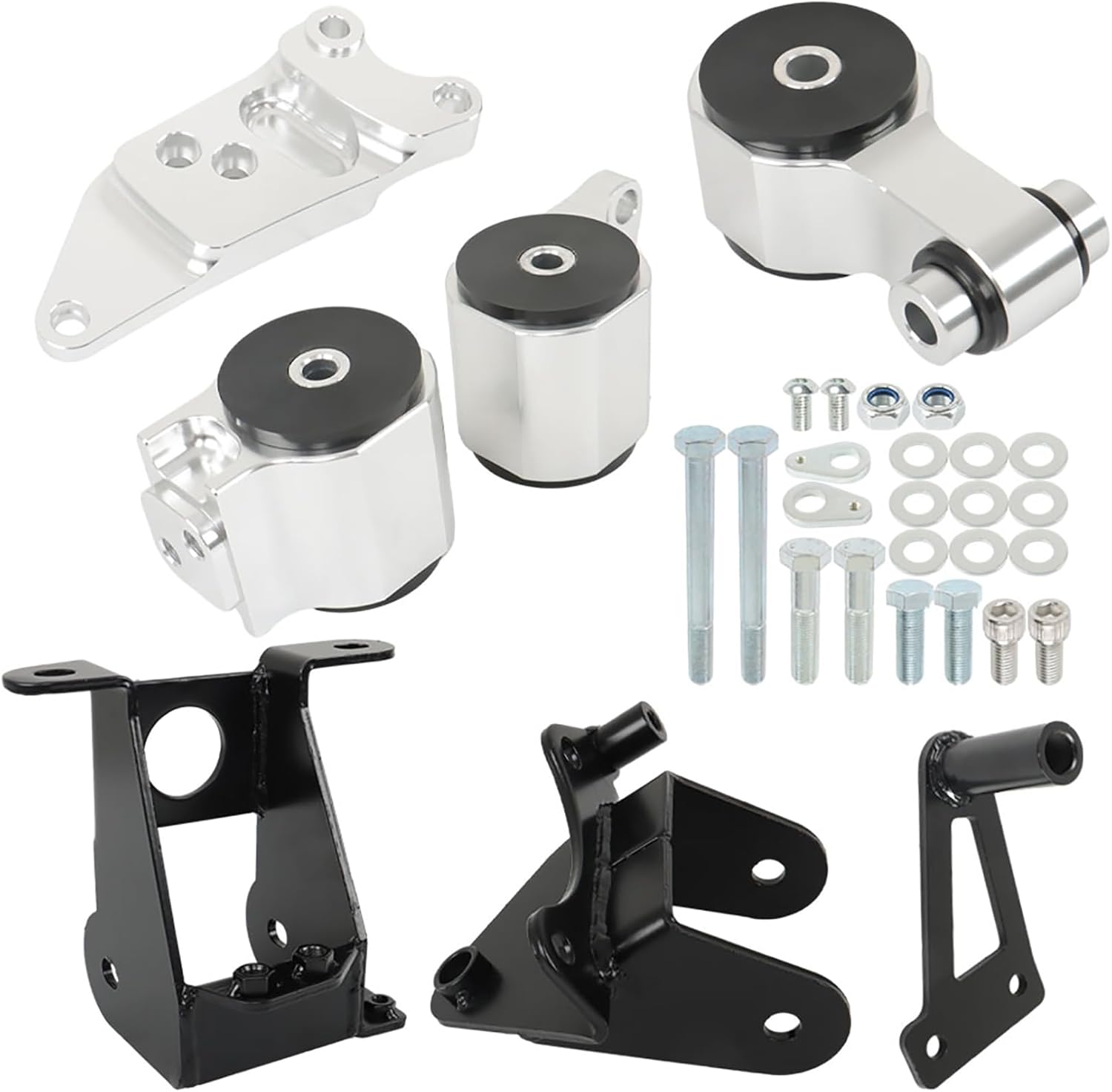 WFLNHB Billet Engine Motor Mount Set Replacement for Honda Civic Si K20 K24 2006-2011