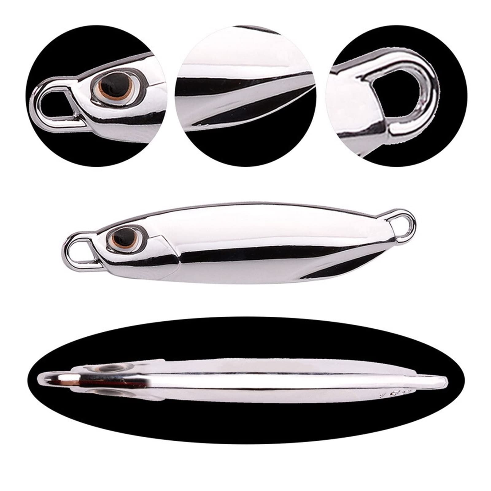 XILILHC Lote De 10 Cucharas De Metal Fundido, 10g, 15g, 20g, 30g, 40g | Juego de señuelos con anzuelo, señuelo de pesca de lubina, cebo Artificial