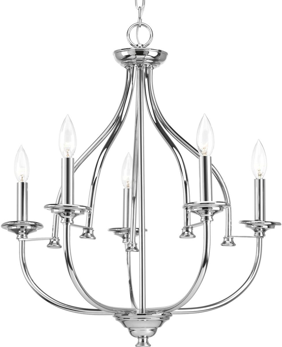 Featured Product Progress Lighting P400066-015 Tinsley Five-Light Chandelier, Polished Chrome Best Deal 🛒 Progress Lighting P400066-015 Tinsley Five-Light Chandelier, Polished Chrome