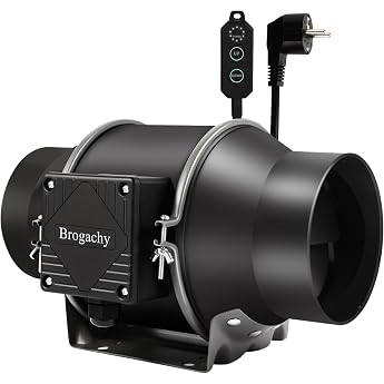 150mm Regelbar PWM Rohrventilator AbluftventilatorRohrl fter 3000 RPM mit Dreiphasiger EC Motor f r Booster Wachstumszelte Hydrokulturen Heimgebrauch Bel ftung.