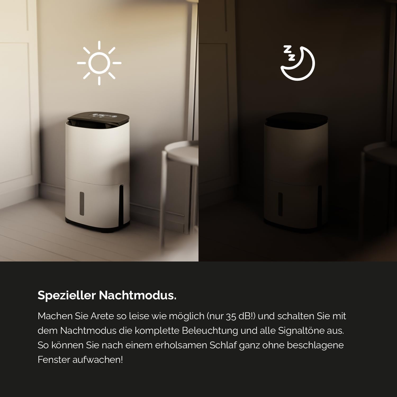 Meaco MeacoDry Arete® Two 20L Luftentfeuchter & HEPA-H13-Luftreiniger, Meaco-WLAN-App, intelligenter Feuchtigkeitsmodus, Wäschemodus, Stromsparmodus, leiser Modus, senkt Feuchtigkeit, 5 Jahre Garantie