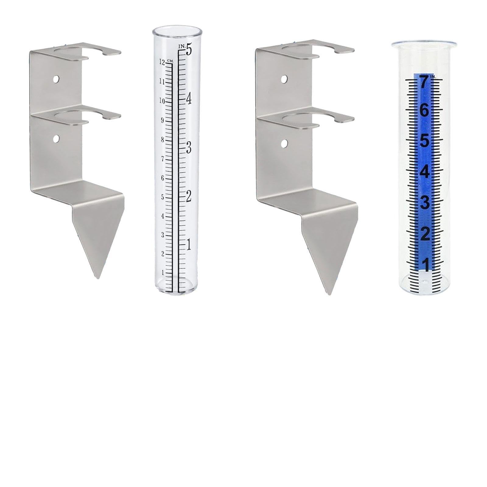 Rain Gauge Outdoor with Stainless Steel Rack Large Guage for Lawn Yard Porch Tube 14cmx2cm-image-5