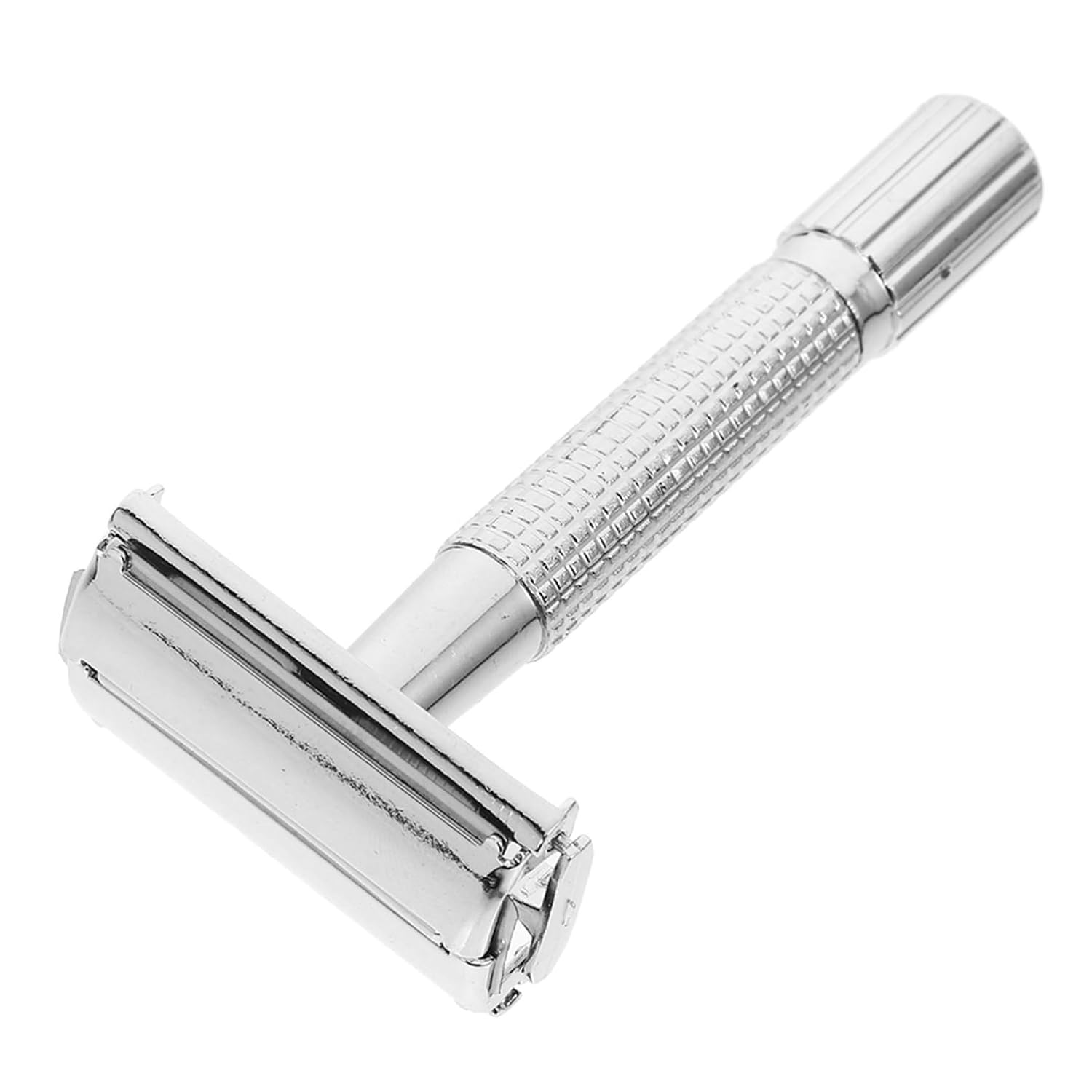 Outanaya Stainless Steel Double-Sided Beard Shaving Razor Replaceable Blades Manual Old Style Shaver for Men Travel-Friendly Beard Grooming Tool