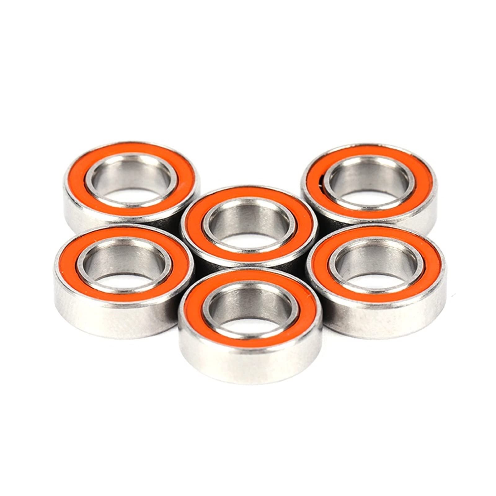 Industrial Bearings 10 pièces roulement à air 7x13x4mm roulement en céramique hybride en acier inoxydable sans graisse à rotation rapide for Ball Bearing Skate Bearings