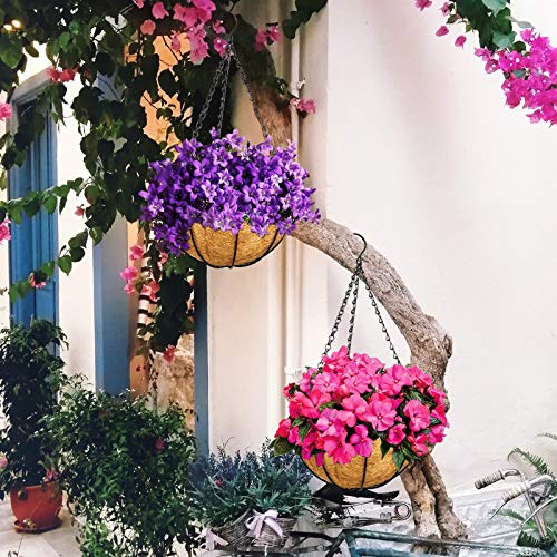 Zeedix 3Pack 12Inch Metal Hanging Basket With Coconut Coir Liner- Coconut Coir Liner With Black Chain For Porch Pots Hanger, Indoor Outdoor Plant Flower Pot, Garden Decorations (12In) #TOP7