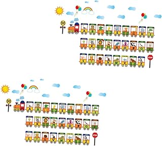 Operitacx 2 peças de adesivos de parede de alfabeto decalques removíveis para crianças decalques de parede de berçário adesivos de parede de jardim de infância adesivos de parede de quarto de crianças adesivo de decoração de parede para quarto de crianças