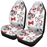 🚗 Jeder Autositzbezug ist mit einem runden Schaumstoffpolster mit einer Kartensitznut und einer Rückentasche für Schmutz ausgestattet.