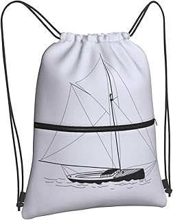 YUMEBLTD Borse con coulisse per barche a vela, borsa da palestra sportiva, borsa da viaggio per uomini e donne