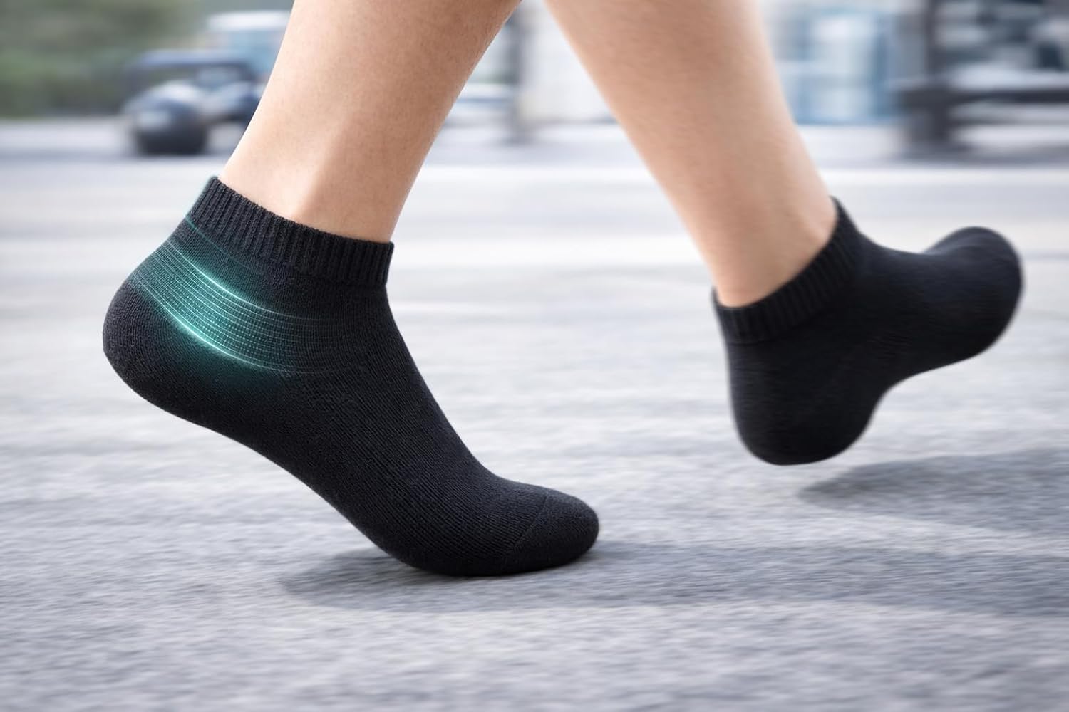 Cotton Blend Athletic Ankle Socks, Low-Cut Cushioned Running Training Socks for Women 4 Pair - Image 3