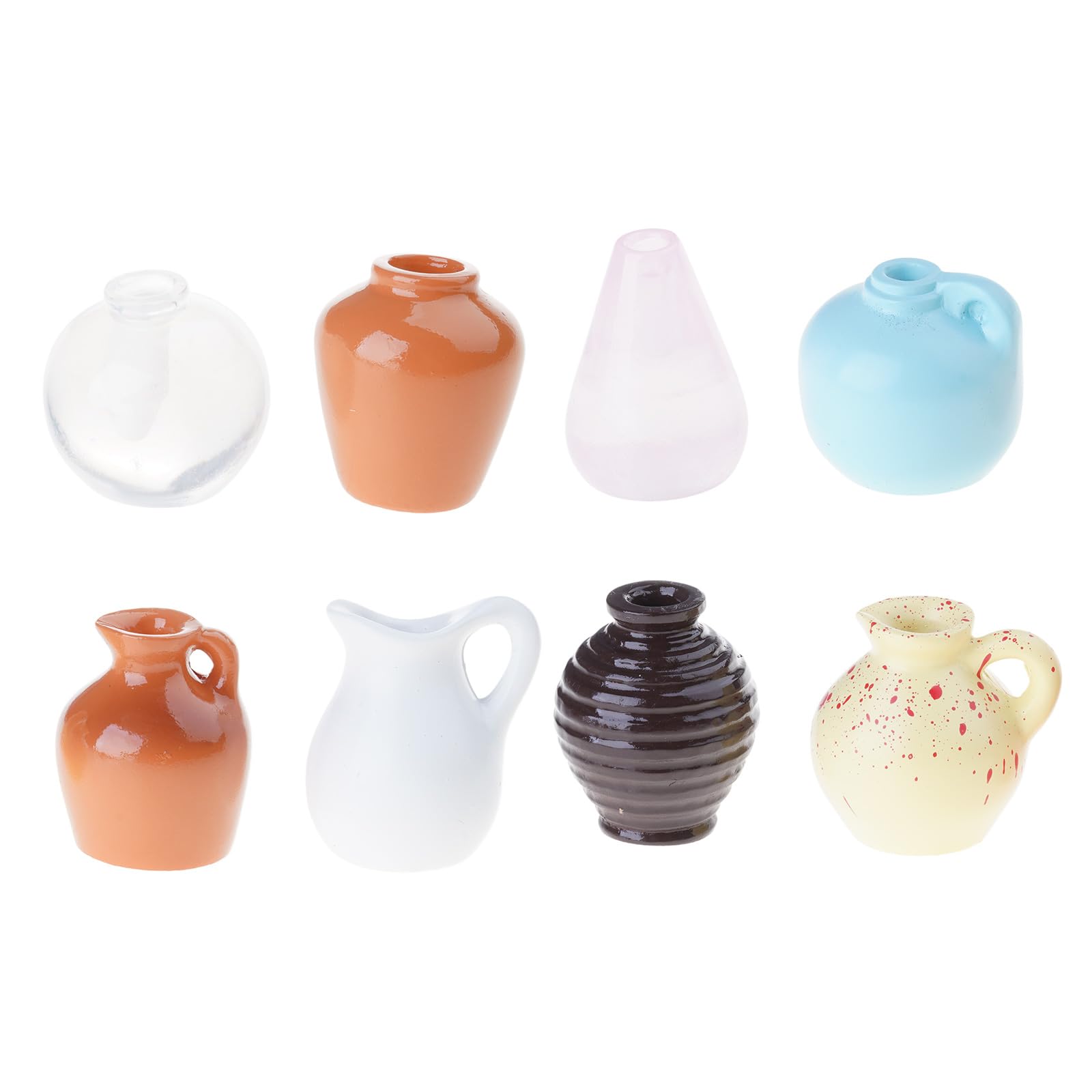 8Pcs Hold Miniature Ceramics Vases Magnets for Fridge and Decoration with Applications Ceramics Fridge Magnets