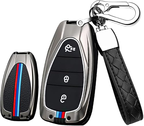 HIBEYO Aleación + TPU doble protector plegable llavero para Chevrolet Onix Equino Orlando Cruze Spark Sonic Camaro Volt Bolt Trax Malibu Blazer