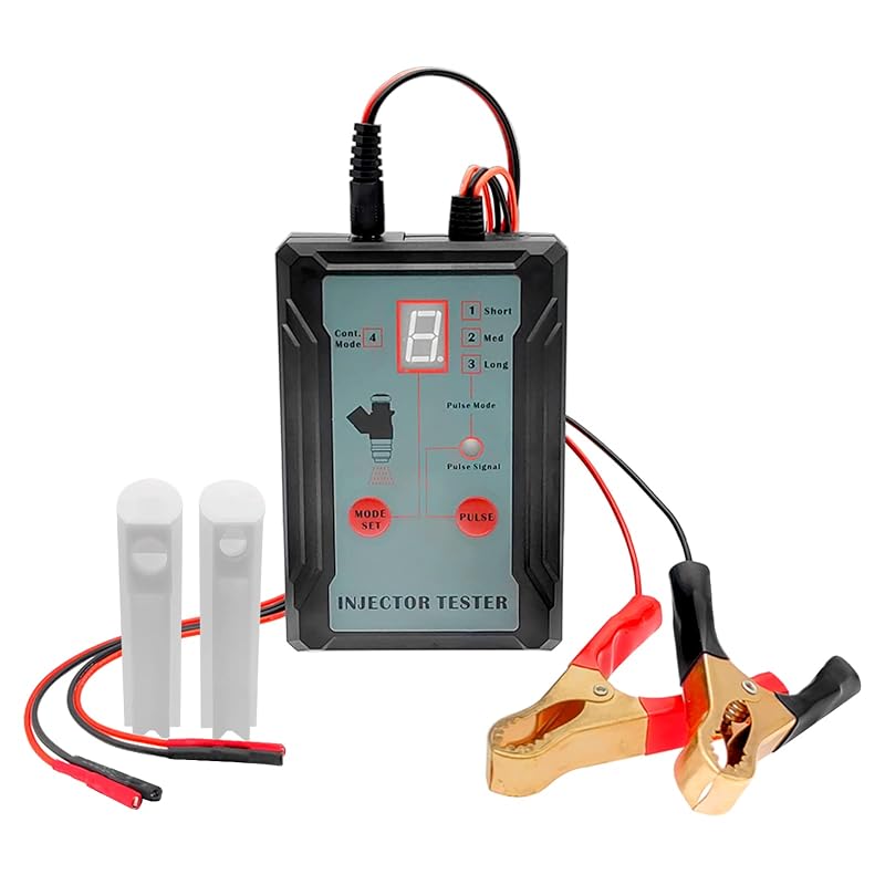 Testador de Injetores de Combustível Shkalacar com Adaptadores, Gerador de Pulsos e Proteção contra Curto-Circuito 12 V/5 V