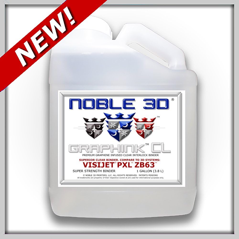 Noble VJett PXL 3D Printing Binder - Clear 1 Gallon – 3D Systems Zcorp Compatible