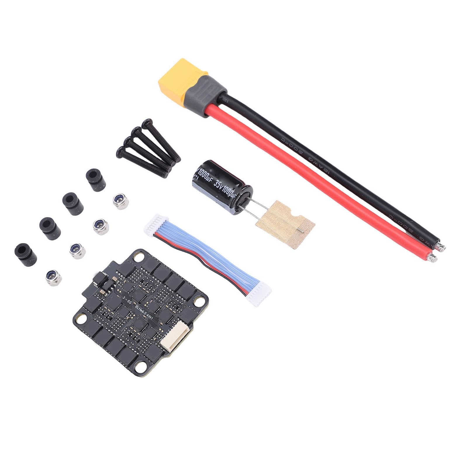 Cocoarm Zestaw Kontrolera Lotu ESC, Plastikowa Płytka Kontrolera Lotu F722 z 60A ESC, Szybka Aktualizacja Oprogramowania Sprzętowego, Bezprzewodowa Zmiana Kierunku Silnika, dla Drona RC 7 Cali 8
