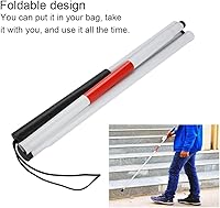 Vista 7 de Bastón para persianas, bastón de aluminio reflectante de noche, antideslizante, plegable, flexible y duradero, ayuda para caminar plegable