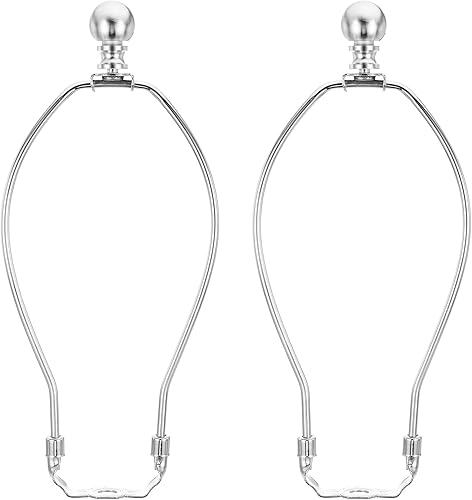 Miniatura 43 de PATIKIL Kit de arpa de lámpara de 6 pulgadas con remate, 2 juegos de soportes de pantalla de lámpara desmontable, accesorios de iluminación