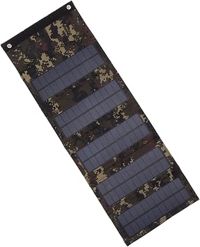 Portable Solar Panel Bag, High Conversion Efficiency Foldable Solar Panel Case Great Output Efficiency 50W for Camping Camouflage