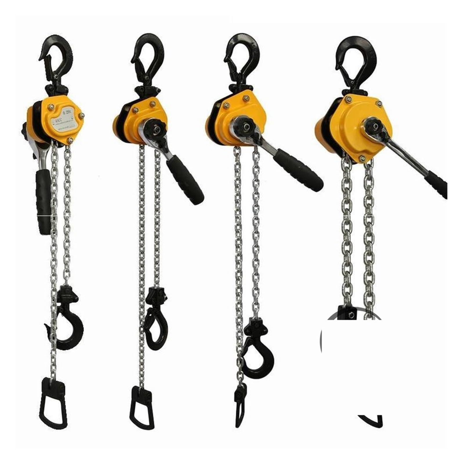 Handseilwinde, 0,25/0,5 Tonnen 1,5/3 Meter Mini-Handkettenzug, Hakenmontage-Kapazitätslift Tragbarer manueller Hebelblock-Hebevorgang Handgekurbelter Kürbis(0.25T 3m)